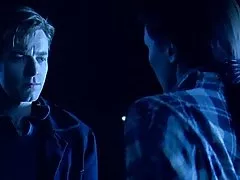 Partners tear a busty woman's hairy cunt by two cocks at the same time