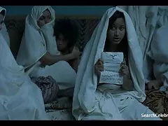 Anal sex from the first person with a groovy and blond French maid with big tits and ass creampie